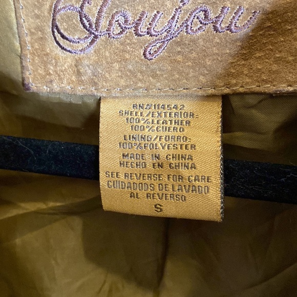 Womens Suede Moto Leather Jacket - Picture 4 of 6